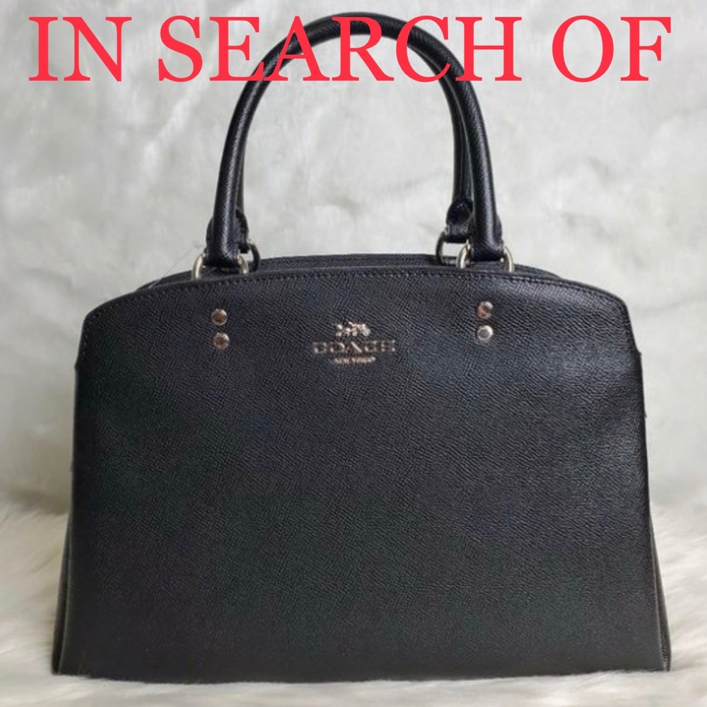 NOT FOR SALE! In search of COACH MINI LILLIE CARRYALL SATCHEL IN BLACK & SILVER